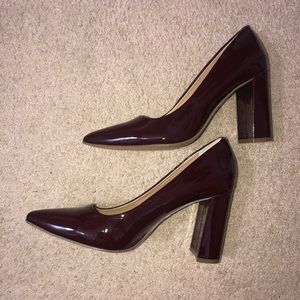 Banana Republic Block Burgundy Heels | Size 8